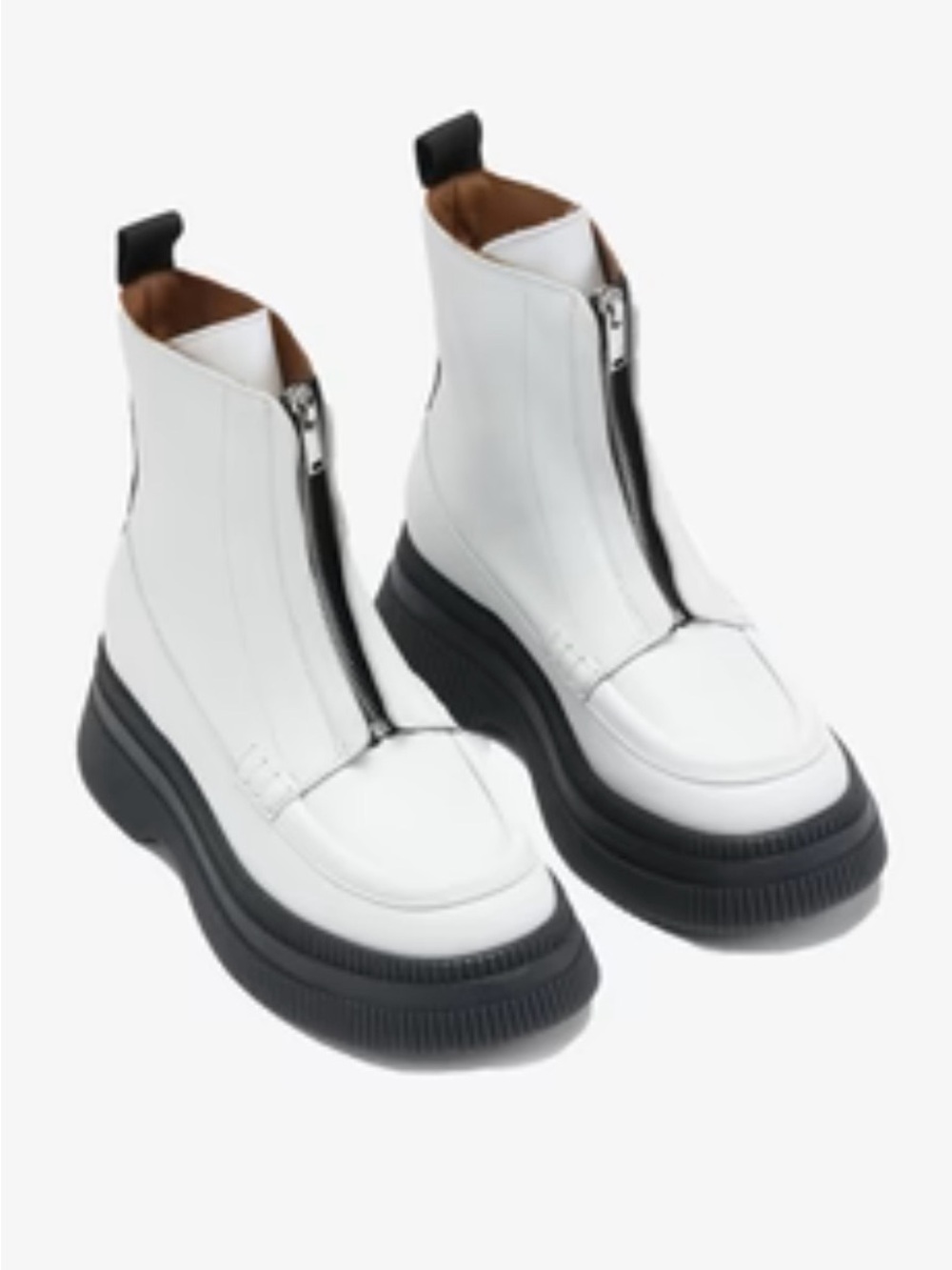 SEE PHOTOS ~ Ganni white ankle boots
